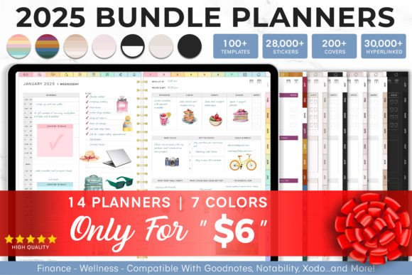 2025 Bundle Digital Planner, Goodnotes