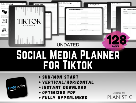 Social Media Planner for Tiktok, Kindle