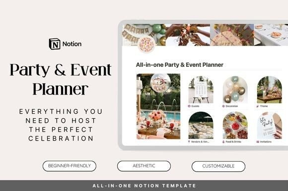 Notion Template Party & Event Planner