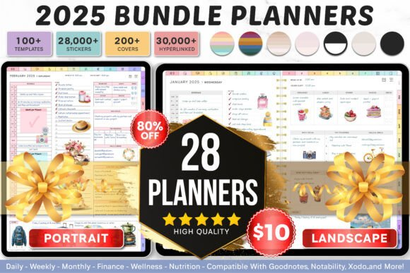 2025 Bundle Digital Planner, Goodnotes