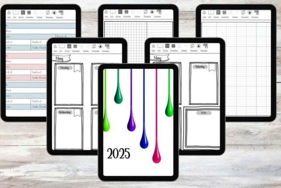 Digital Hyperlinked Bullet Journal 2025