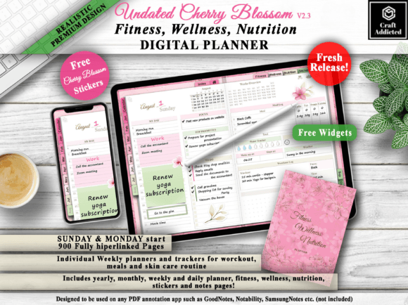 All in One Digital Planner Undated