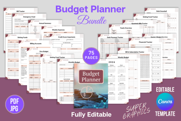 Budget Planner Bundle | Canva Template