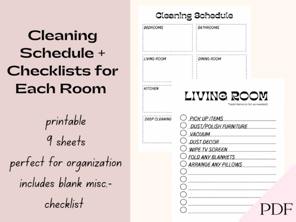 House Cleaning Checklist Printable PDF