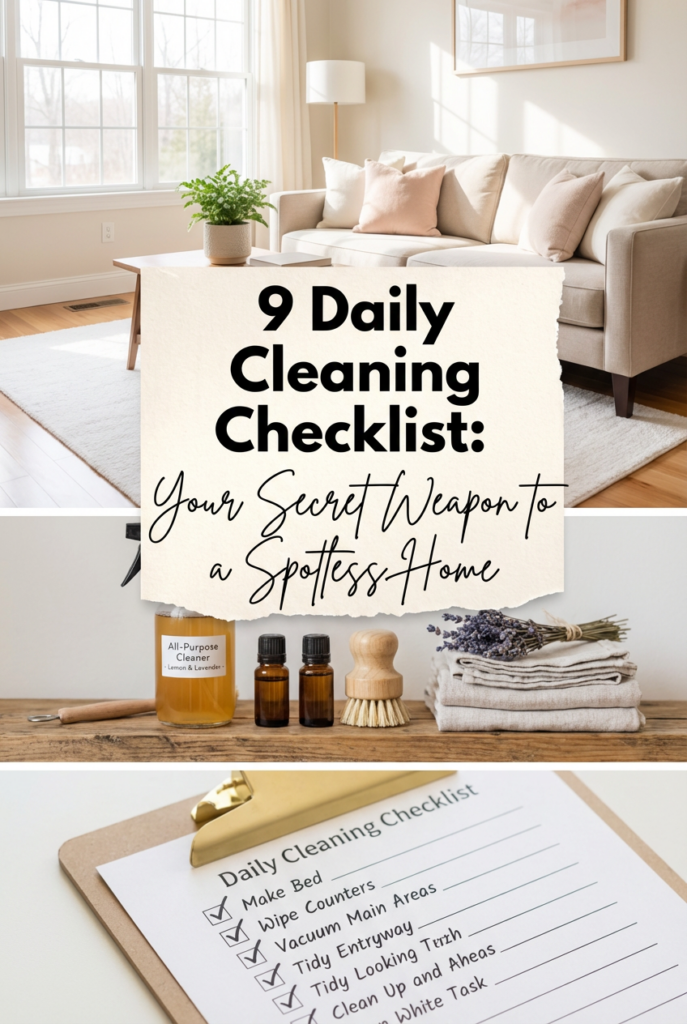 9 Daily Cleaning Checklist: Your Secret Weapon to a Spotless Home