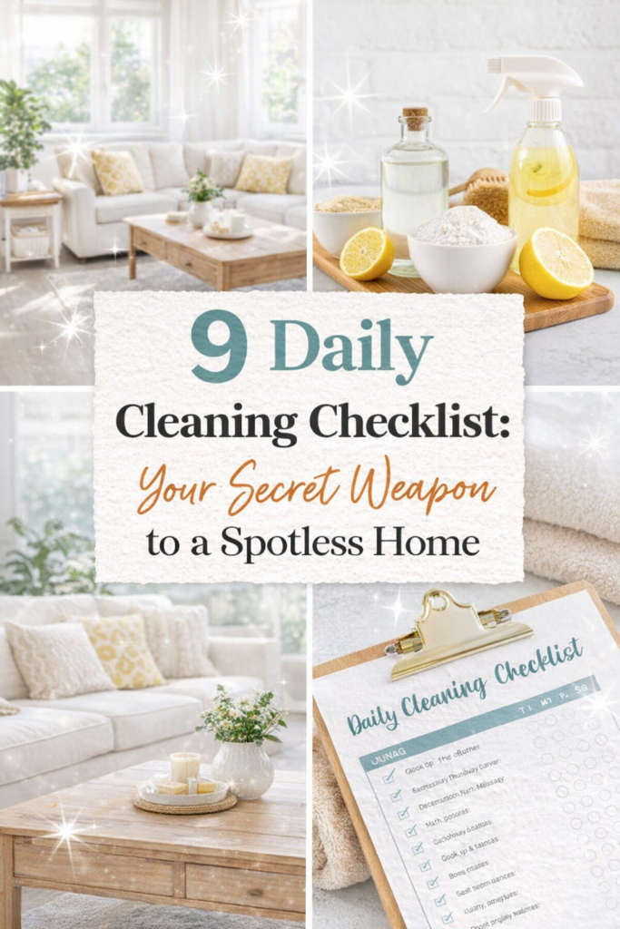 9 Daily Cleaning Checklist