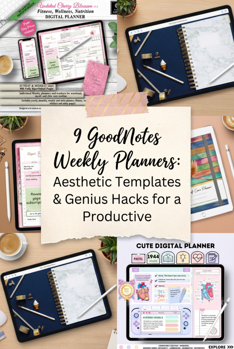 9 GoodNotes Weekly Planners: Aesthetic Templates & Genius Hacks for a Productive