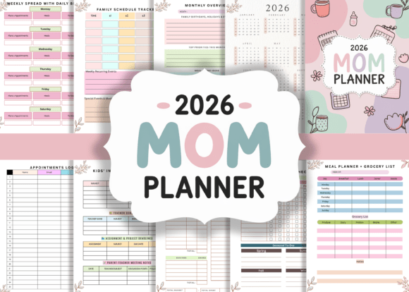 2026 Mom Planner KDP Interiors