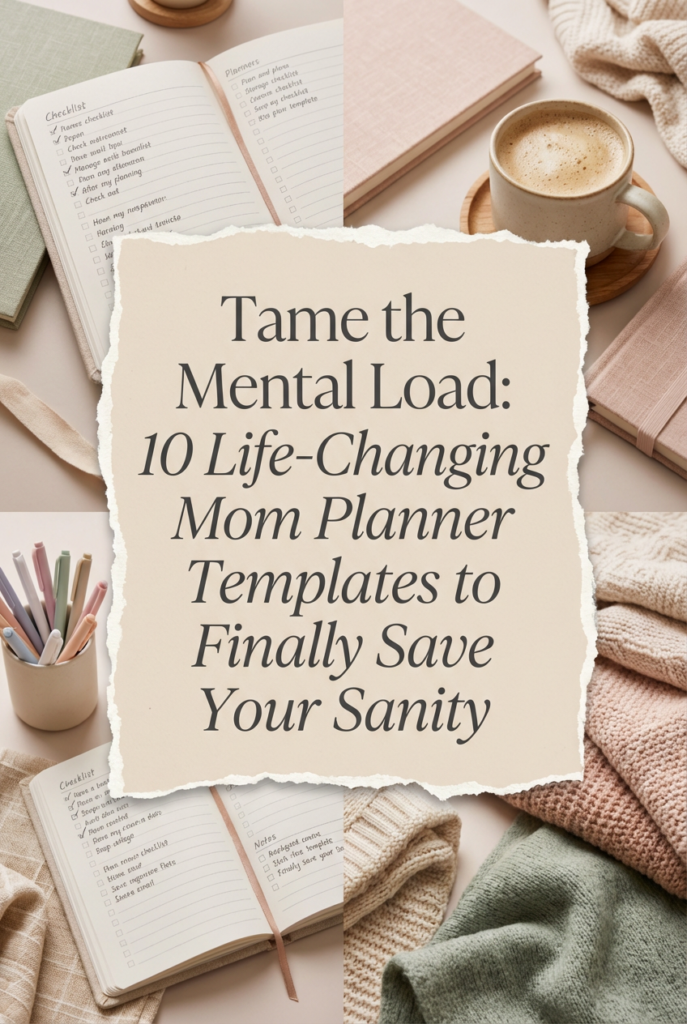 Tame the Mental Load: 10 Life-Changing Mom Planner Templates