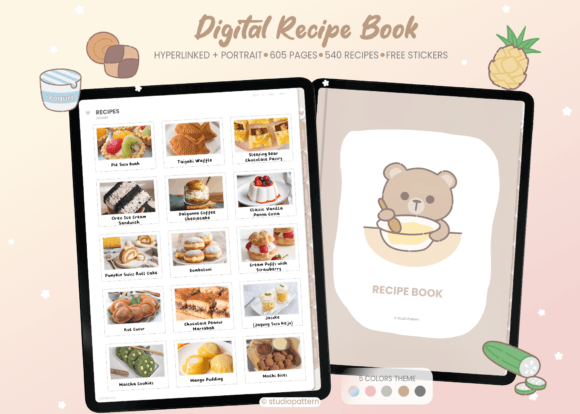 Digital Recipe Cookbook Hyperlinked