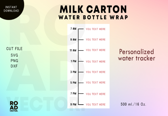 Water Tracker Bottle Wrap