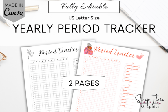 Yearly Period Tracker | Canva Template
