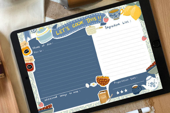 Digital Recipe Planner for Good Notes