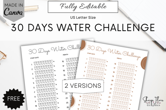 30 Days Water Challenge | Water Tracker