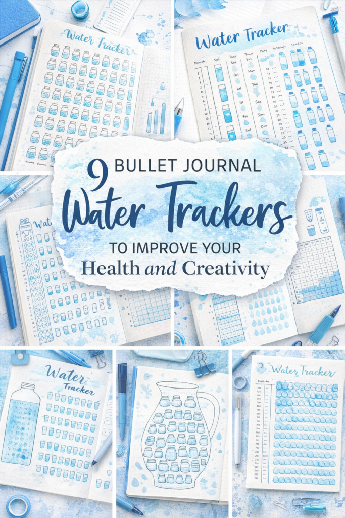 9 Bullet Journal Water Trackers
