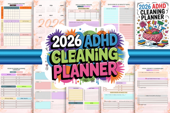2026 ADHD Cleaning Planner