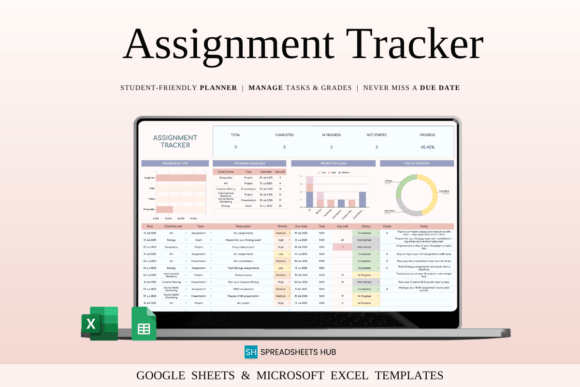 Assignment Tracker Spreadsheet Template