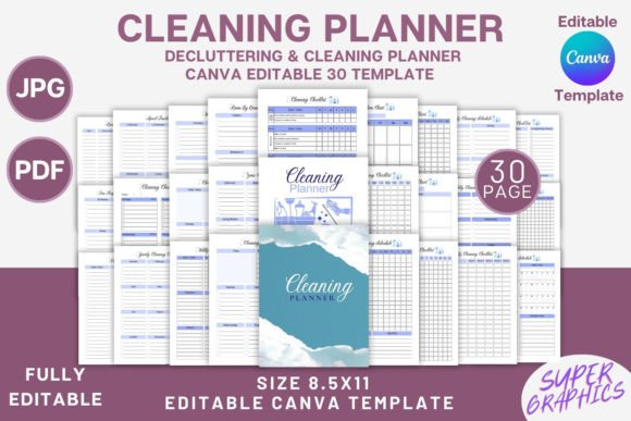 Cleaning and Decluttering Planner - Canva
