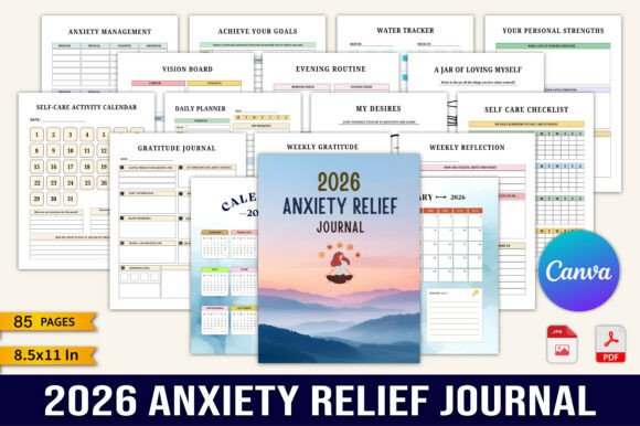 2026 Anxiety Relief Journal