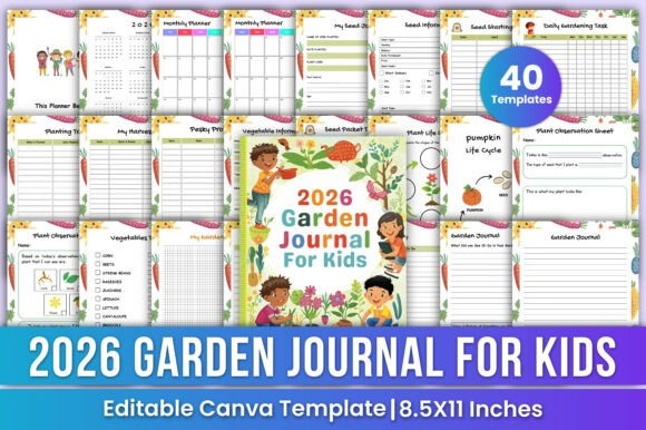 2026 Garden Journal for Kids Canva