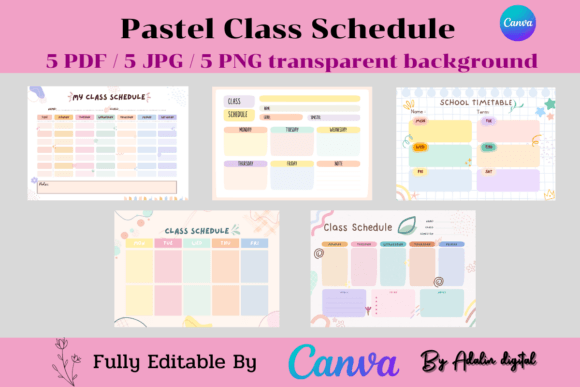 Pastel Class Schedule