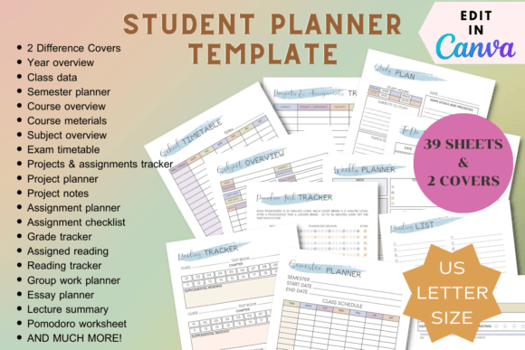 Student Planner - Canva Template