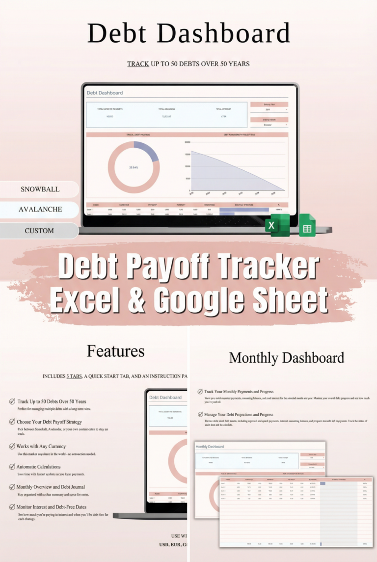 12 Professional Debt Payoff Tracker Printables and Spreadsheets for 2026