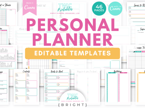 Personal Planner Canva Templates