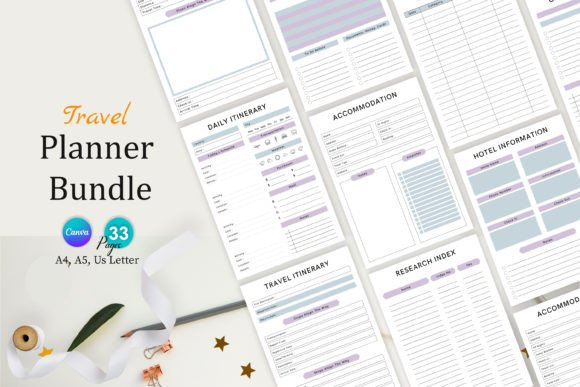 Editable Travel Planner Bundle Pack