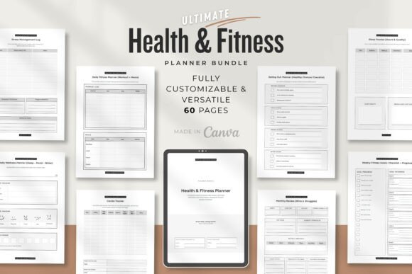Canva Health & Fitness Planner Templates
