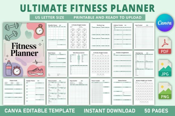 Editable Ultimate Fitness Planner