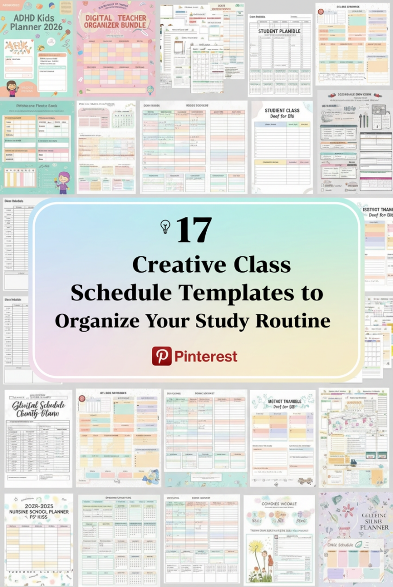 Class Schedule Templates
