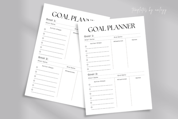 Editable Goal Setting Planner