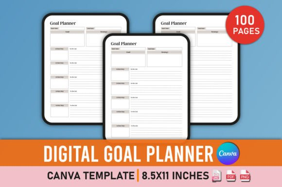 Digital Goal Planner Canva Interior