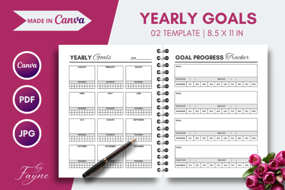 Yearly Goal Planner Template