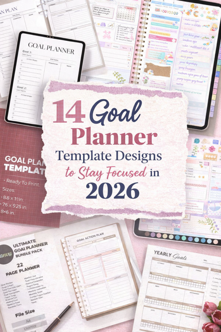 14 Goal Planner Template Designs