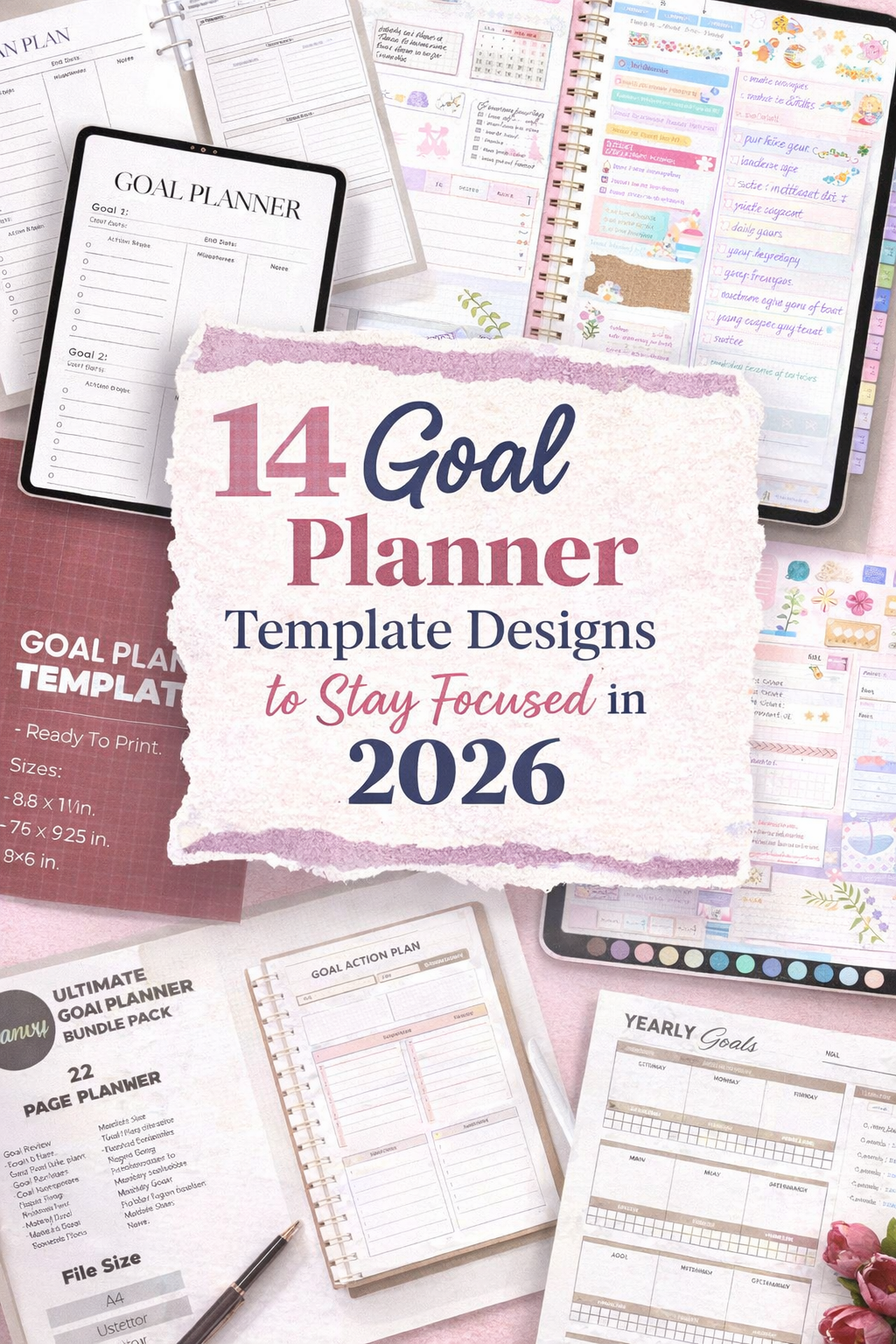 14 Goal Planner Template Designs