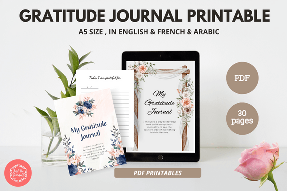 Gratitude Journal Printable A5 Size