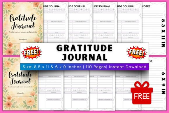 Daily Gratitude Journal Canva Editable