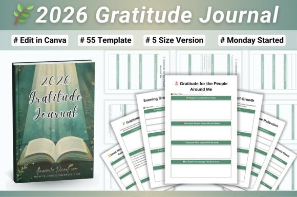 2026 Gratitude Journal Printable
