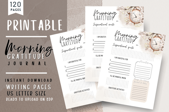 Morning Gratitude Journal Printable