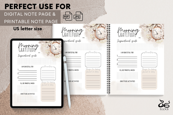 Gratitude Journal Printable/ Low Content