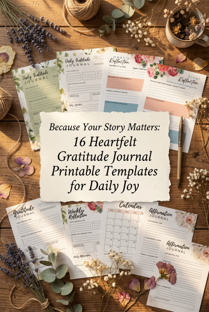 16 Heartfelt Gratitude Journal Printable Templates