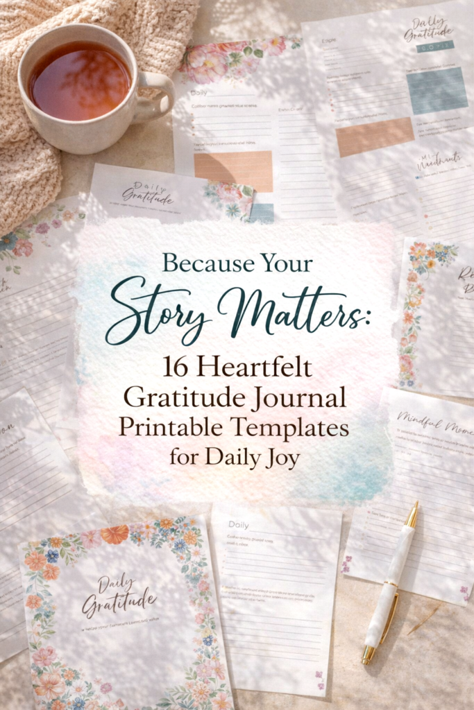 16 Heartfelt Gratitude Journal Printable Templates for Daily Joy