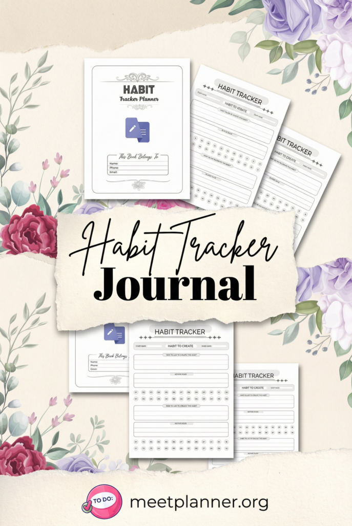 habit tracker journal 120 pages