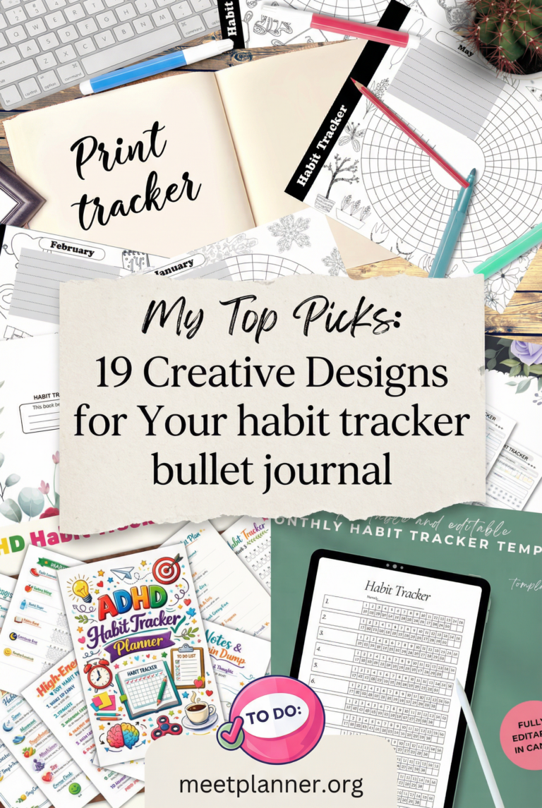 19 Creative Designs for Your habit tracker bullet journal