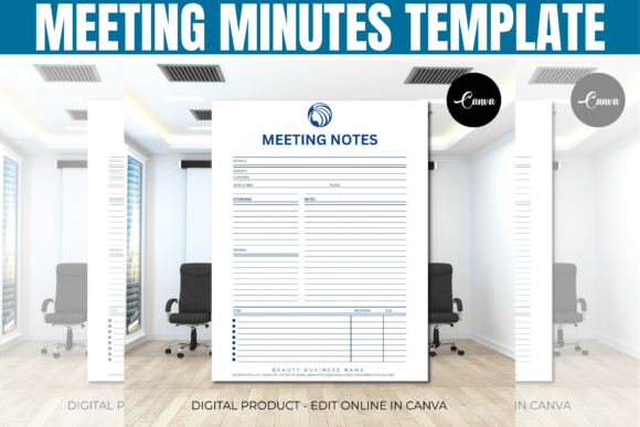 Meeting Minutes Canva Template