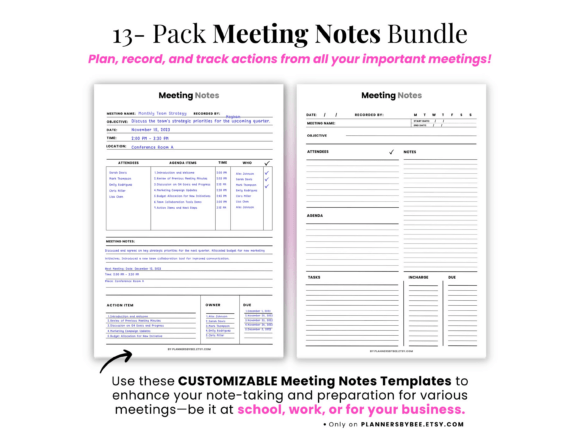 Meeting Minutes Template digital