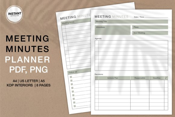Meeting Minutes Planner KDP Interiors