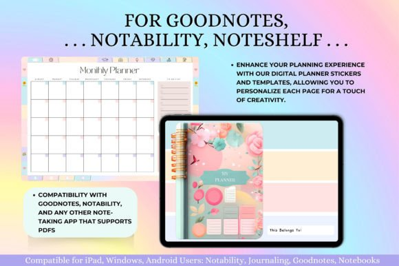 Undated Digital Planner for Goodnotes